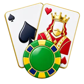 Sinal do blackjack com cartas e ficha